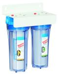 10INCH cartridge PP & ceramic 2 Stage table modle lucency white housing Ro