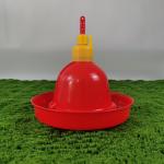 Red Plastic Poultry Drinker Easy Installation Anti Drip Water Supply Cylindrical