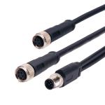 IP67 Waterproof Straight M12 5 Pins Female Shielded Plug Connectors For