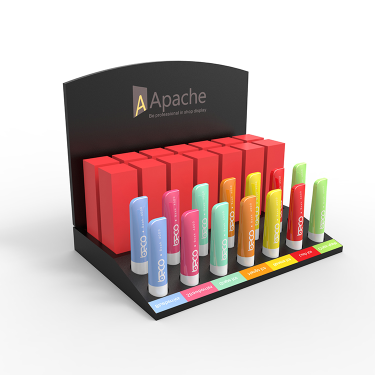 Countertop Cosmetic Display Stand Wooden Skin Care Display Stands Retail Makeup Display