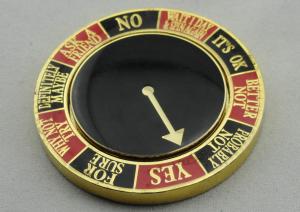 Wholesale High Quality Zinc Alloy Soft Enamel Spinning Coin with Anti Brass, Anti Copper, Gold Plating from china suppliers