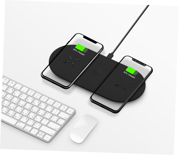 Slim Duouble Output Anti Slip 20W Wireless Charging Pad