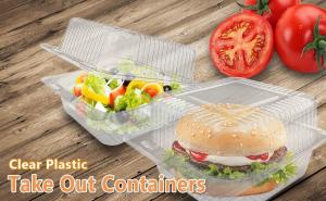 Wholesale Clamshell Hinged Blister Salad Foldable Pack, Compartment Meal Prep Container Airtight Take Away Lunch Box from china suppliers