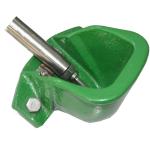 Coated Powder Cast Iron Water Bowls For Wall Or Tube Mounting Green Color