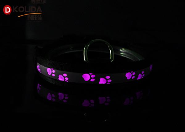 Flashing Luminous LED Dog Safety Collar , Safety Light Up USB Lighted Dog