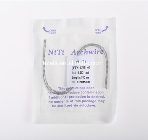 Dental Orthodontics Materials Nitinol Open Coil Spring 200g 7 inch 17.5cm with CCC Certification and 180mm Length