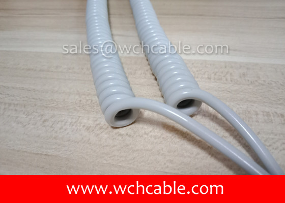 UL Curly Cable, AWM Style UL21524 30AWG 7C VW-1 80°C 60V, FRPE / TPU