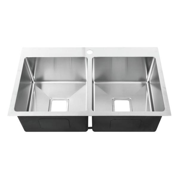 Hand Made Top Mount Stainless Steel Kitchen Sink Rust Corrosion Resistance /