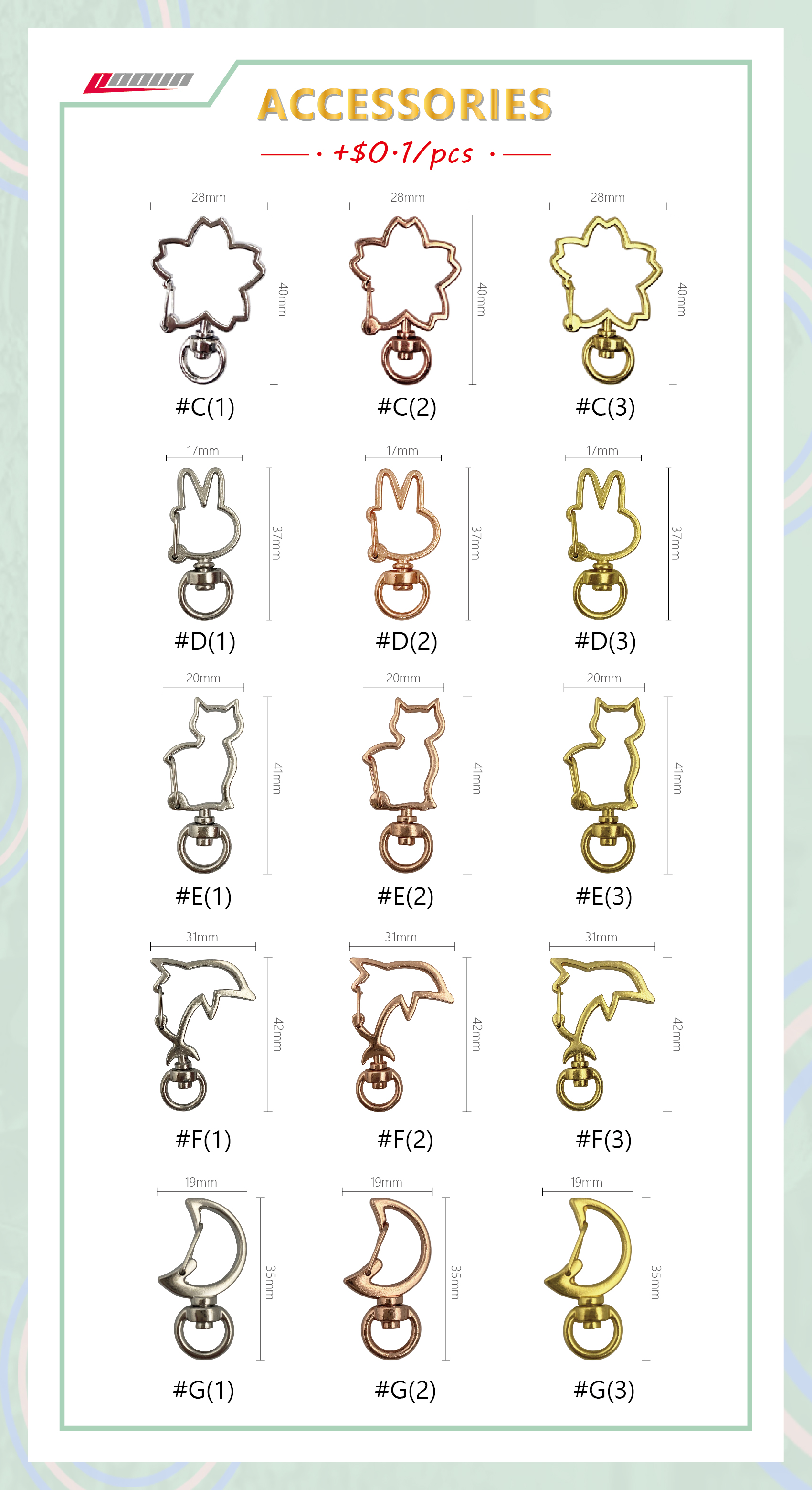 Custom halloween design double epoxy coated charm acrylic glitter cartoon charm for kids festive gifts