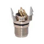 M8 6pins Female 90 Degree 4pins Female Panel Mount Connector Sensor Socket