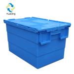 Plastic nesting moving box container round trip tote for storage made by virgin