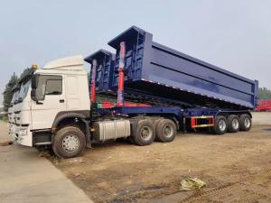 Wholesale 1310mm Wheel Base Heavy Duty 3 Axles Tipper Dump Truck Semi Trailer from china suppliers