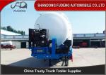 Tri - Axle Bulk Cement Tanker Trailer With Air Compressor Q235 Steel Tanker Body