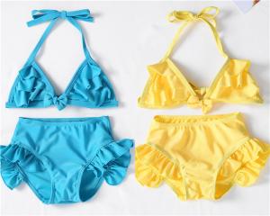 Wholesale Cute Ruffles Girls Mermaid Tail Swimsuit , Kids Mermaid Bikini Swimwear from china suppliers