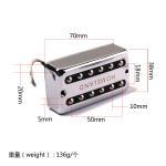 Chrome Guitar Pickup Set Metal Humbucker Dual Coill Pickup Alnico 5 For Gretsch
