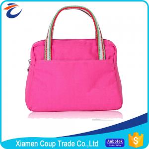 China Canvas Womens Tote Bags Romantic Pink Color Suitable For Promotional Gift on sale
