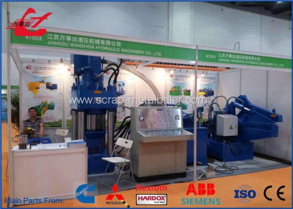 Cast Iron Sawdust Briquette Machine , Metal Briquetting Press Machine PLC