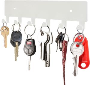 China 6-Hook Metal Key Holder for Wall Mounting Perfect for Organizing Keys in Hallways on sale