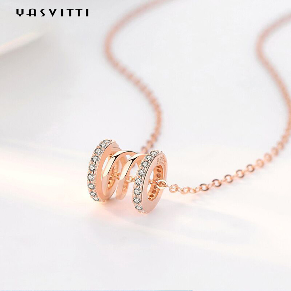 2.64g 40cm Birthday Diamond Studded Necklace Clavicle Waist 18k Pure Silver Pendant