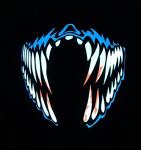 2018 sound activated LED/EL mask for festival Parties A scary light up Cosplay