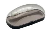 Transparent Top Black Base Clear Plastic Sunglass Case