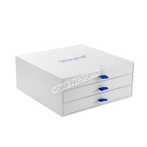 Wholesale Customization Rigid Drawer Box With Ribbon Handle Gift Packaging Box from china suppliers