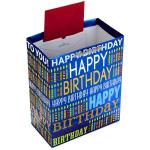 Fully Recyclable High End Custom Printed Happy Birthday Gift Packaging Paper Bag