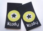 Black Custom Embroidered Name Patches Non Woven With Lightweight