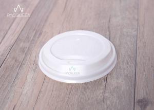 Wholesale Flat Disposable Lids PE / PLA Material Leakage Proof For Hot / Cold Drinks from china suppliers