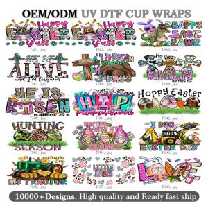 Wholesale Wholesale Ready To Transfer UV DTF Cup Wraps Custom Wraps For 16oz 20oz Libbey Glass Mugs Coffee Cups Tumblers Stick from china suppliers