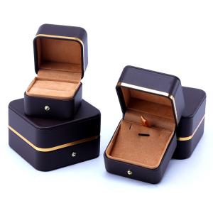 Wholesale Embossing Logo Grade Leather Jewelry Packaging Box for Bracelet Necklace Watch and Ring from china suppliers