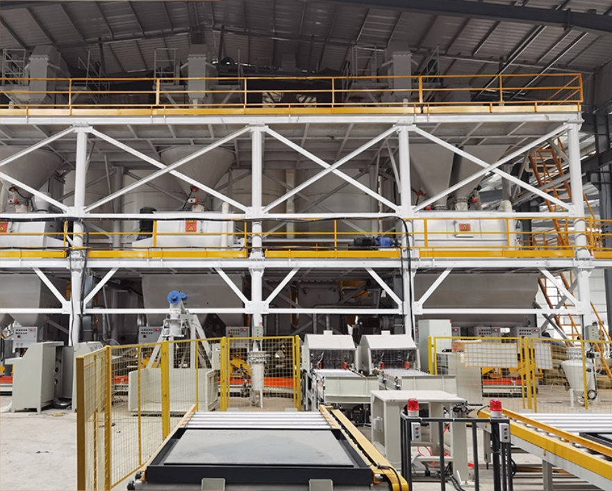 30T-100T Tile Adhesive Mixing Machine Dry Mortar Mixing Plant