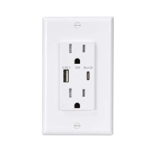 Buy cheap Fast Charging USB Wall Outlet With 15A 125V AC 60Hz Rating from wholesalers