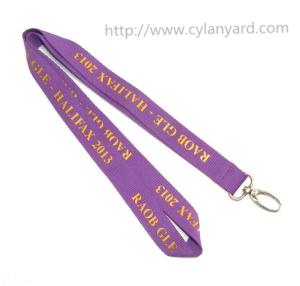 Wholesale Simple cheap printed neck strap lanyards with metal olive shaped snap hook, China factory, from china suppliers