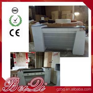 China Used Beauty Salon Furniture Front Desk Cheap Checkout Counter Luxury Reception Table on sale
