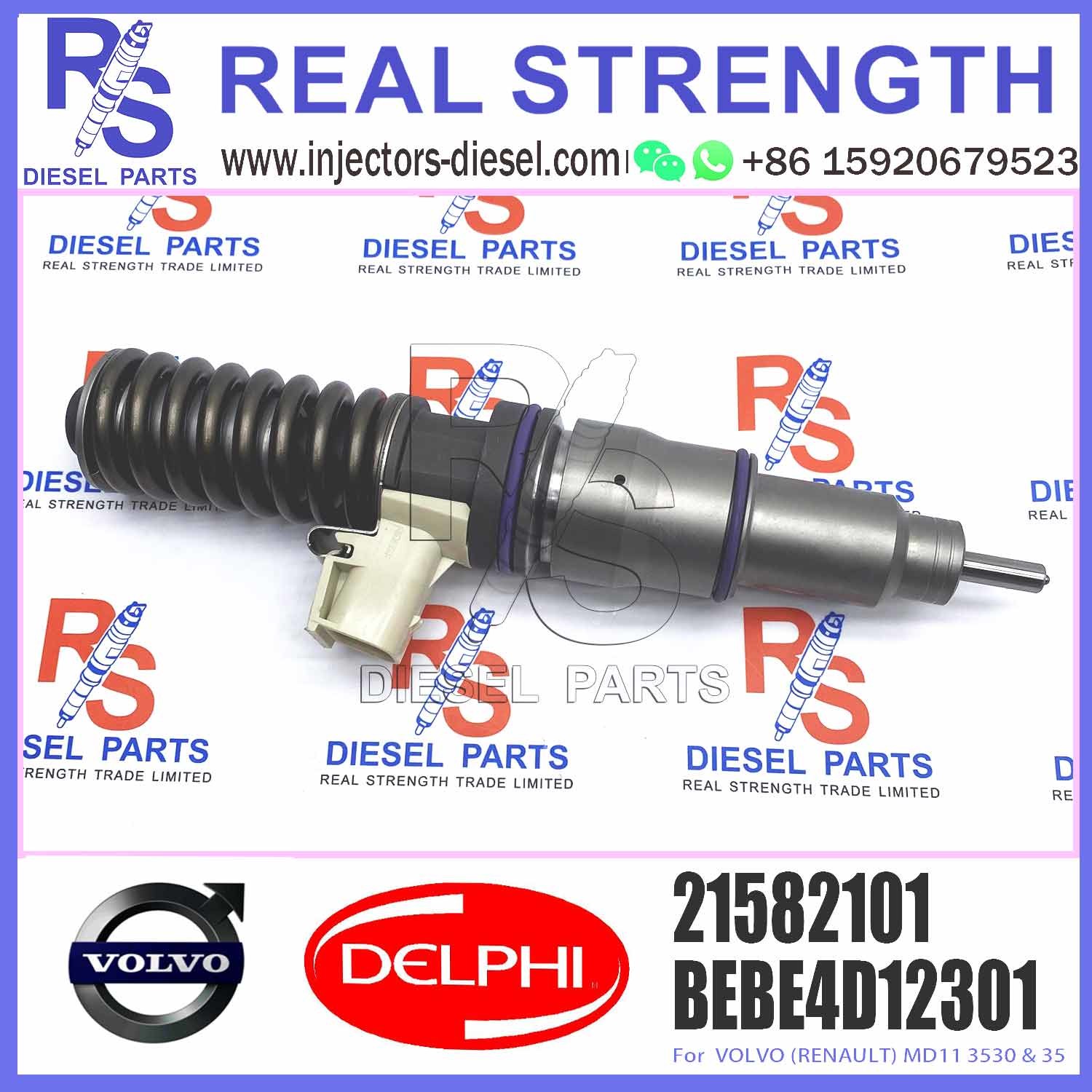 21582101 BEBE4D37001 Diesel Fuel Injector For VOL-VO (RENAULT) MD11 E3.18,7485003951 7421582101 20747787 21585101 216446