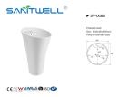 Hand Wash Bathroom Pedestal Basins Compact Structure Ceramic Sink CE Certificati
