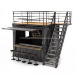 Wooden Outdoor Customized Coffee Booth Mall Kiosk 10ft Container Shop for Modern