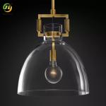 Customize Nordic Post Modern Light Luxury All Copper Glass Bedroom Pendant Light