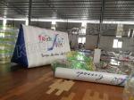 Durable PVC White And Blue Inflatable Water Toy , CE Approved Blow Up Floating