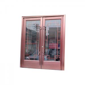 China Aluminum Frame Store Front Glass Door With ADA Compliance Threshold on sale