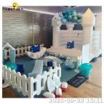 Children Indoor Soft Play Equipment With Blue Bounce House For Party Rental