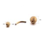 Belly button ring matt silver gold black navel ring two balls barbell body