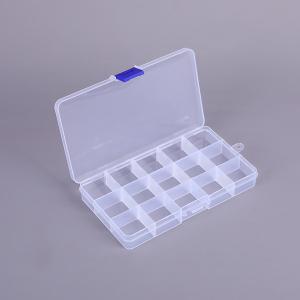 Wholesale Blue Lock 15 Grid Plastic Organizer Box Removable Divider Craft Storage from china suppliers