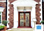 Hollow Beveled Tempered Glass , Building Float Beveled Glass Door Panels