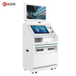 Freestanding 21.5 inch android touch screen kiosk self service report print