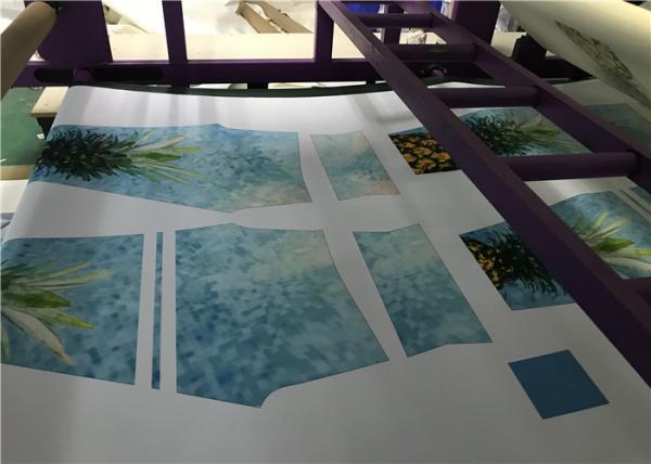 Print Sublimation Printed Polyester Fabric , Interlock Knitting Brushed Poly Fabric