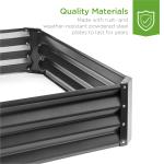 5ft 14.5lbs Raised Metal Garden Bed For Vegetables