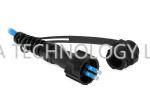 Outdoor Waterproof PDLC Duplex Single Mode 7.0mm Base Station Patch Cord BBU /