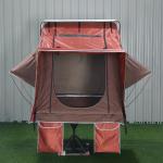 Waterproof Rooftop Camping Tent 2-3 People Abrasion Resistant Canvas PU Layer